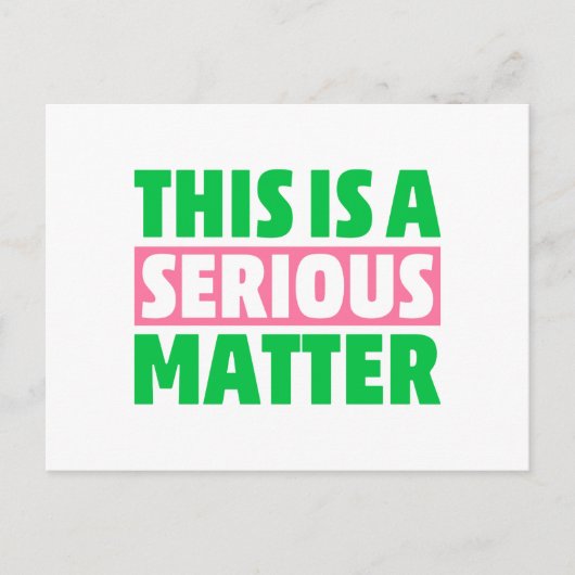 AKA Studentinnenverbindung Dies ist eine ernste An Postkarte (Vorderseite)