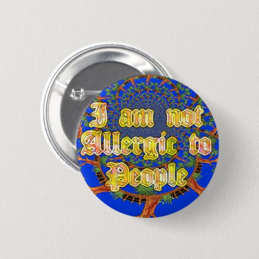 Akacia Alchemy: Ich bin nicht allergisch gegenüber Button (Vorne & Hinten)