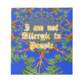 Akacia Alchemy: Ich bin nicht allergisch gegenüber Notizblock (Vorderseite)