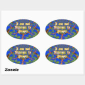 Akacia Alchemy: Ich bin nicht allergisch gegenüber Ovaler Aufkleber (Blatt)