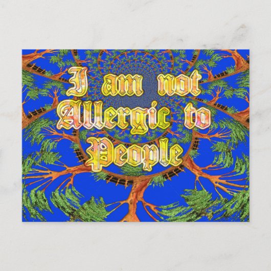 Akacia Alchemy: Ich bin nicht allergisch gegenüber Postkarte (Vorderseite)