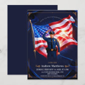 Akademie der Abschluss der Polizei - majestätische Einladung (Vorne/Hinten)