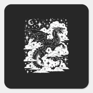 Akademie Fantasy Buchliebhaber Bookish Goblincore Quadratischer Aufkleber