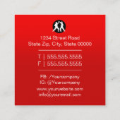 Akademie für Kampfkunst Quadratische Visitenkarte (Rückseite)