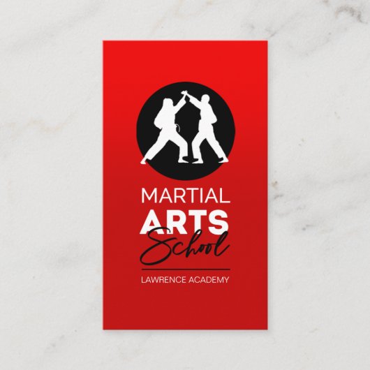 Akademie für Kampfkunst Visitenkarte (Vorderseite)