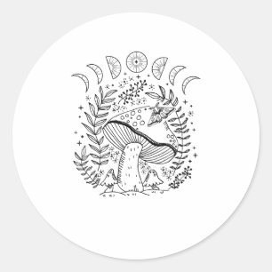 Akademie Goblincore Cottagecore Ästhetik Witchy M Runder Aufkleber