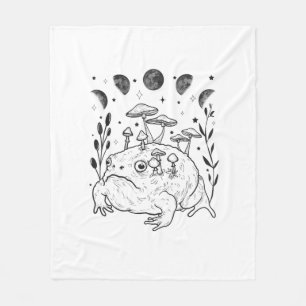 Akademie Mond Witchy Goblincore Ästhetik Frosch Fleecedecke