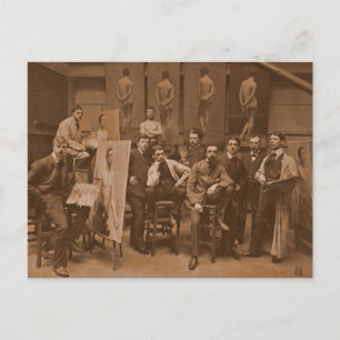 Akademie von Antwerpen 1907 Vintage-Fotografie Postkarte