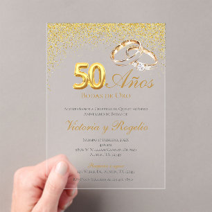Akademische Einladung zum 50. Hochzeitstag aus Acr