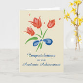 Akademische Errungenschaften Herzlichen Glückwunsc Karte (Gelbe Blume)