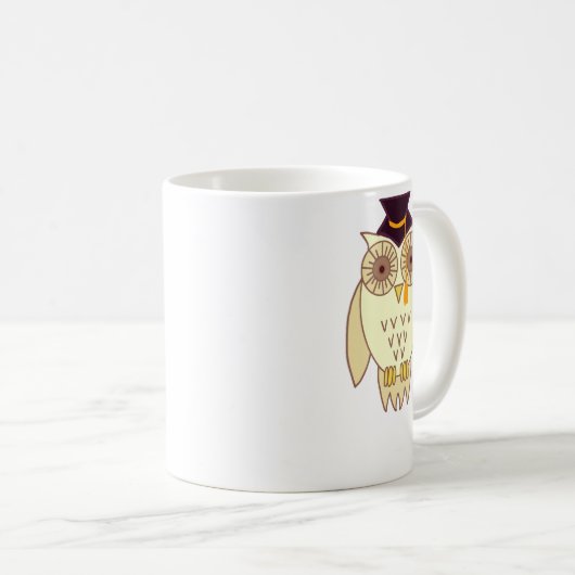 Akademische Eule Kaffeetasse (VorderseiteRechts)