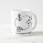 Akademische Finanzierungs-Zyklus-Tasse Jumbo-Tasse (Vorderseite Rechts)