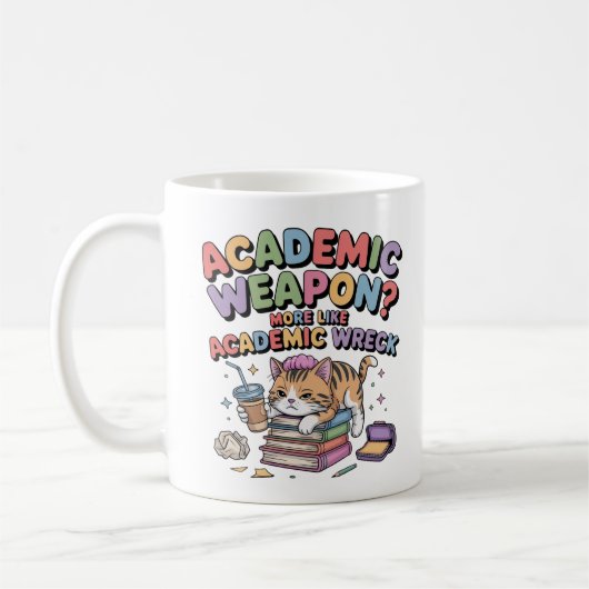 Akademische Waffe? Eher akademisches Wrack Kaffeetasse (Links)