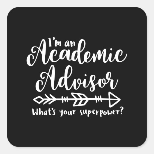 Akademischer Berater, Berater der Uni Quadratischer Aufkleber (Vorderseite)