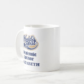 Akademischer Berater-personalisiertes Kaffeetasse (Vorderseite Links)