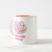 Akademisches Berater-Rosa-Geschenk Zweifarbige Tasse (Vorderseite Links)