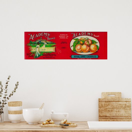 akademisches Kirschzeichen Poster (Küche)