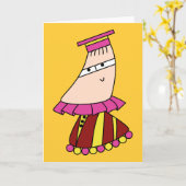 Akademisches Kleid kawaii Charakter Grußkarten Karte (Gelbe Blume)