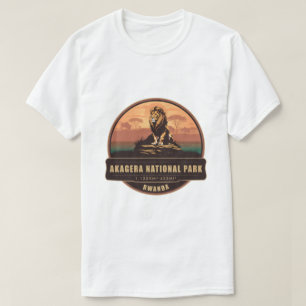 Akagera-Nationalpark Ruanda Vintage-Safari-Abzeich T-Shirt