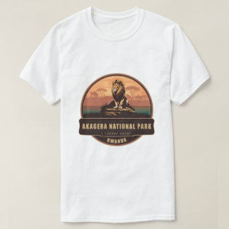 Akagera-Nationalpark Ruanda Vintage-Safari-Abzeich T-Shirt