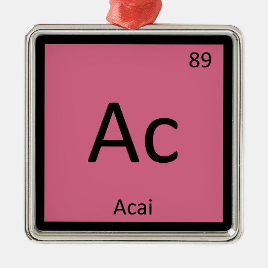 Akai Berry Chemistry Periodic Table Symbol Silbernes Ornament (Vorne)