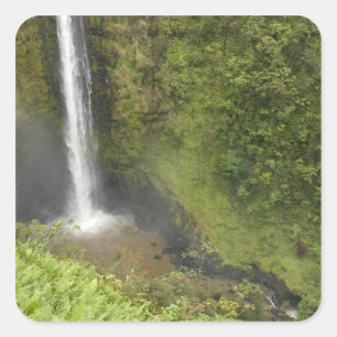 Akaka-Fälle, Hamakua-Küste, Insel Hawaii, Quadratischer Aufkleber