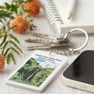 Akaka Falls Hawaii Wasserfall Tropisch Personalisi Schlüsselanhänger