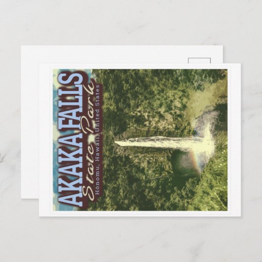 AKAKA FALLS STAAT PARK - HONOMU HAWAII USA POSTKARTE (Vorne/Hinten)