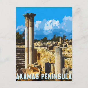 Akamas-Halbinsel (Neo Chorion) Feiertagspostkarte