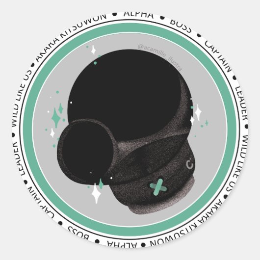 Akara Abzeichen - AC Runder Aufkleber (Vorderseite)