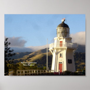 Akaroa Leuchtturm Poster