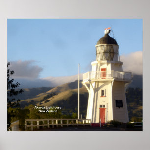 Akaroa Leuchtturm Poster
