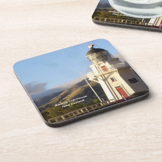 Akaroa Lighthouse, Neuseeland Getränkeuntersetzer (Linke Seite)