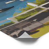 Akaroa Neuseeland Reiseplakat Poster (Ecke)