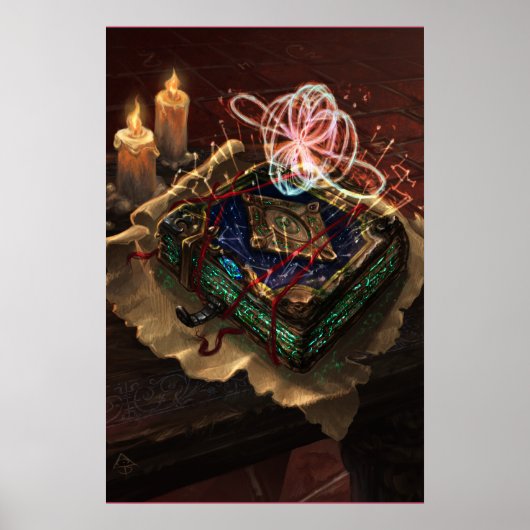 Akasha Codex - mystical esoteric fantasy art Poster (Vorne)