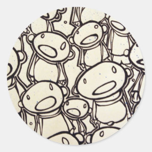 Akayo Runder Aufkleber