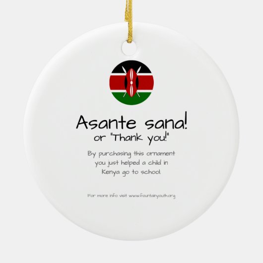 Akazie u. Giraffe Keramikornament (Hinten)