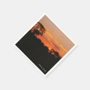 Akazien-Sonnenuntergang Serviette