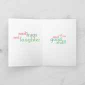 Akazien-Weihnachtsbaum Feiertagskarte (Innenseite)