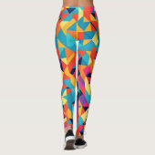 Akbash Geometrisches Personalisiertes Muster Leggings (Rückseite)