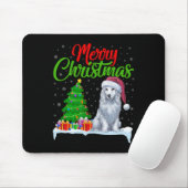 Akbash Hund Weihnachtsbaum Lichter Funny Xmas Akba Mousepad (Mit Mouse)