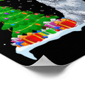 Akbash Hund Weihnachtsbaum Lichter Funny Xmas Akba Poster (Ecke)