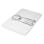 Akbash HundeCartoon Badematte (Schrägansicht)