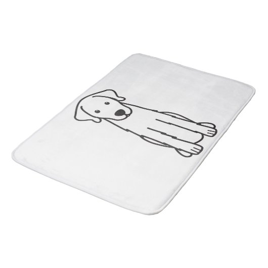 Akbash HundeCartoon Badematte (Schrägansicht)