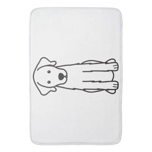 Akbash HundeCartoon Badematte (Vorderseite Vertikal)