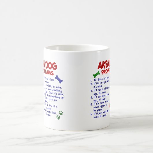 AKBASH HUNDeigentums-Gesetze 2 Kaffeetasse (Mittel)