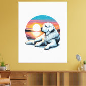 Akbash Wasserfarbe drucken Leinwanddruck (Insitu (Wohnzimmer))