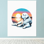 Akbash Wasserfarbe drucken Leinwanddruck (Insitu (Holzboden))