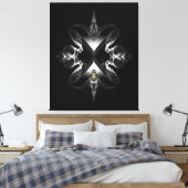 Akcenought Emblem On Black von Xzendor7 Leinwanddruck (Insitu (Schlafzimmer))