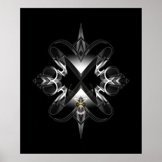 Akcenought Emblem On Black von Xzendor7 Poster (Vorne)